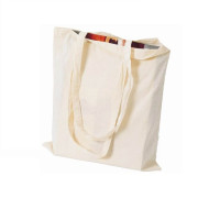 Eco friendly long-handled cotton shopping bag