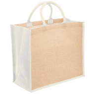 Eco Jute Tote with Wide Gusset 