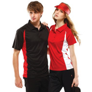 Polo Shirt With Mesh Knit Fabric