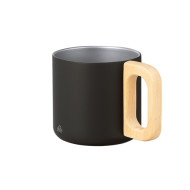 Garfun 400ml Recycled Double Walled Mug with Wooden Handle