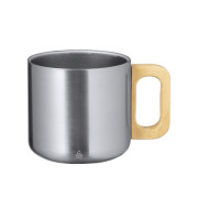 Garfun 400ml Recycled Double Walled Mug with Wooden Handle 