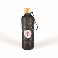 Gelato Aluminium Drink Bottle with Bamboo Lid 