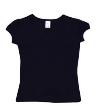 Girls Puff Sleeve Crew Neck T-shirts 