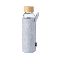 Glass Bottle with Bamboo Lid and RPET Sleeve