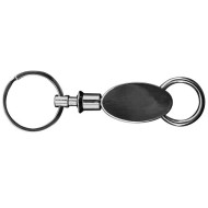 Gunmetal Elliptical Key Chain 