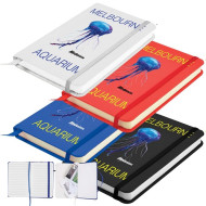 Notebook With Elastic Closure/Expandable Pocket