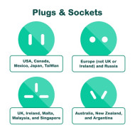 Light-Up Universal Plug Travel Adapter with USB 