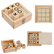 Mini Wood Tic-Tac-Toe Game