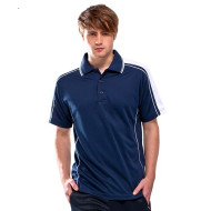 Polo Shirt With Contrast Stripe Design On Shoulders