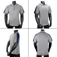 Polo Shirt With Contrast Stripe Design On Shoulders 