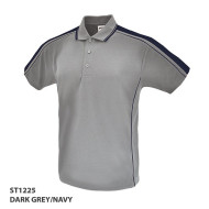 Polo Shirt With Contrast Stripe Design On Shoulders 