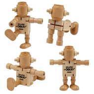 Promotional Mini Wood Robot Dolls