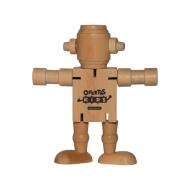 Promotional Mini Wood Robot Dolls 