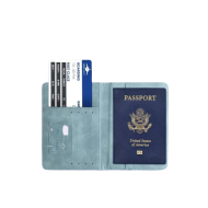 RFID Multifunctional PU Leather Passport Holder 