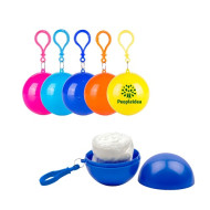 Rain Poncho Ball Keychain