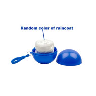 Rain Poncho Ball Keychain 