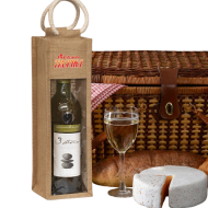 Single Bottle Jute Wine Carrier 