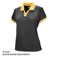 Women's Polo Tri-Colour Design Collar And Cuff 