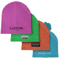 Solid Color Embroidered Acrylic Beanie