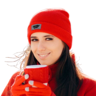 Solid Color Embroidered Acrylic Beanie 