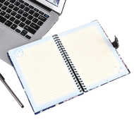 Spiral Notebook Diary Leather Closure 