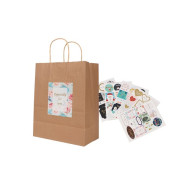 Twisted Handle Kraft Paper Bag (220x270x110mm) 