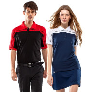 Polo Shirt Contrast Panel And Piping