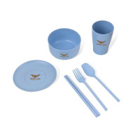 6 Pieces Wheat Straw Tableware Set 