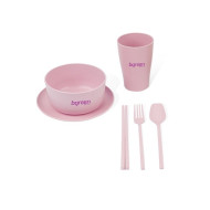 6 Pieces Wheat Straw Tableware Set 
