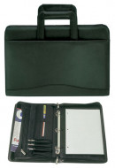 A4 Leather Compendium with Retractable Handles