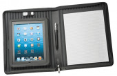A4 Leather Zippered Compendium with Removable iPad