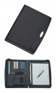 A4 Zippered Compendium with Mobile Phone Holder