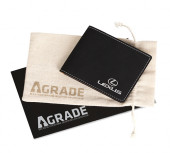 AGRADE Sueded Leatherette Slim Fold Wallet 