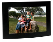 Arc brushed silver photo frame