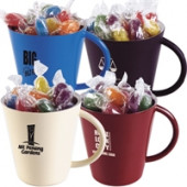 Assorted Colour Fiesta Fruits In Coloured Double Wall Coffee Cups