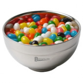 Assorted Colour Jelly Beans In Stainless Steel Bowl