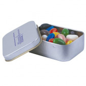 Assorted Colour Maxi Jelly Beans in Silver Rectangular Tins