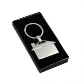 Auburn House Shaped Metal Keyring 