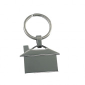 Auburn House Shaped Metal Keyring