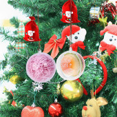 Ball Shaped Clear Plastic Ornament 