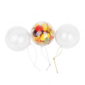 Ball Shaped Clear Plastic Ornament 