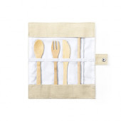 Bamboo Canvas Cutlery Set 