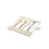 Bamboo Canvas Cutlery Set 