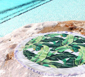 Banana Leaf Round Towel 