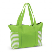 Beach Tote Bag Striped Slip Pockets 