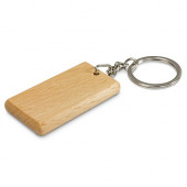 Beech Wood Key Ring – Rectangular 