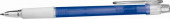 Blue Frosted Ballpoint Pen with Rubber Grip
