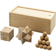 Brainiac 3-piece Wooden Brain Teaser Set 