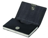 Business Card Case-Black Leather Look