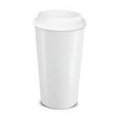 Cafe Cup-Grande - Black or White Body with 12 Colour Option for Screw on Lid 